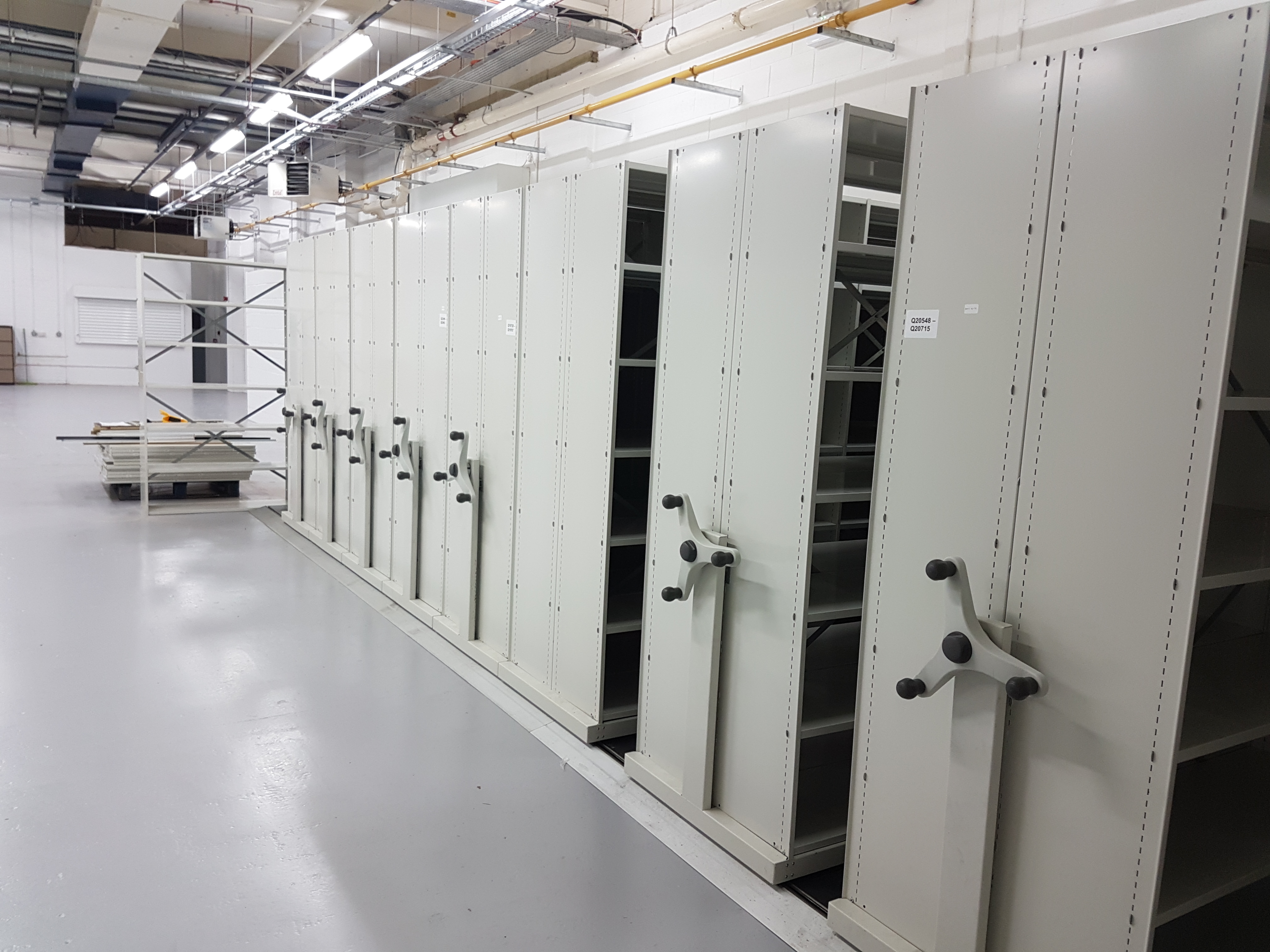Somerset Storage Installations project 9 — mobile shelving, roller racking and pallet racking installation