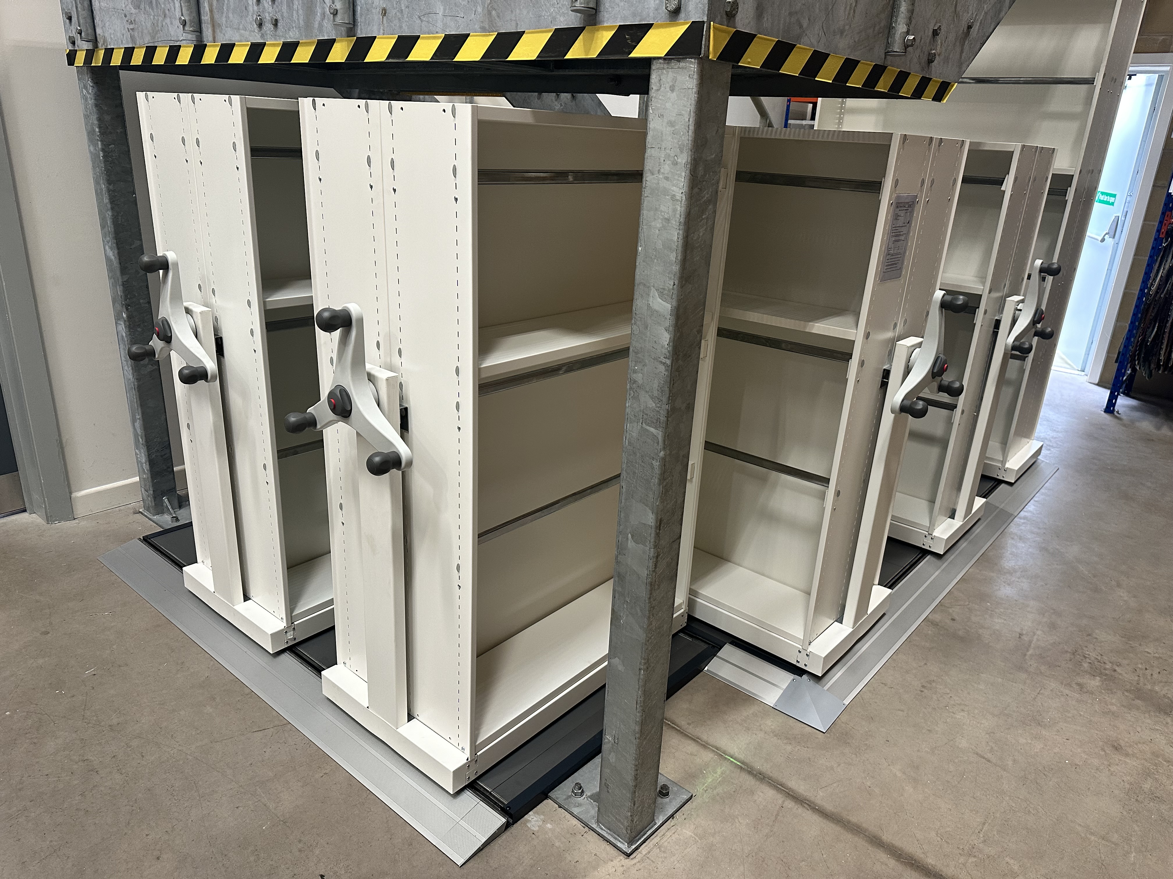 Somerset Storage Installations project 11 — mobile shelving, roller racking and pallet racking installation